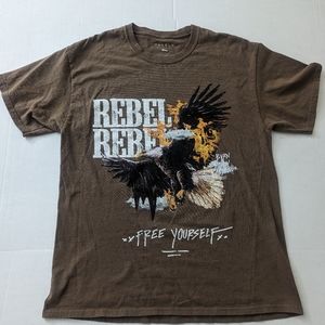 Pacsun American eagle Brown graphic T Shirt